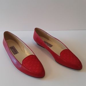 Cappagallo red vintage flat shoes